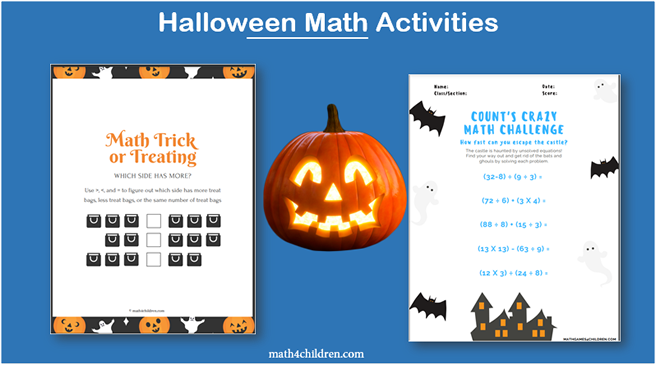 Halloween worksheets for kindergarten